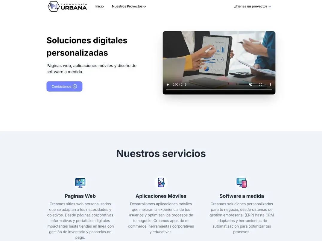 cover preview of Tecnología Urbana Landing Page